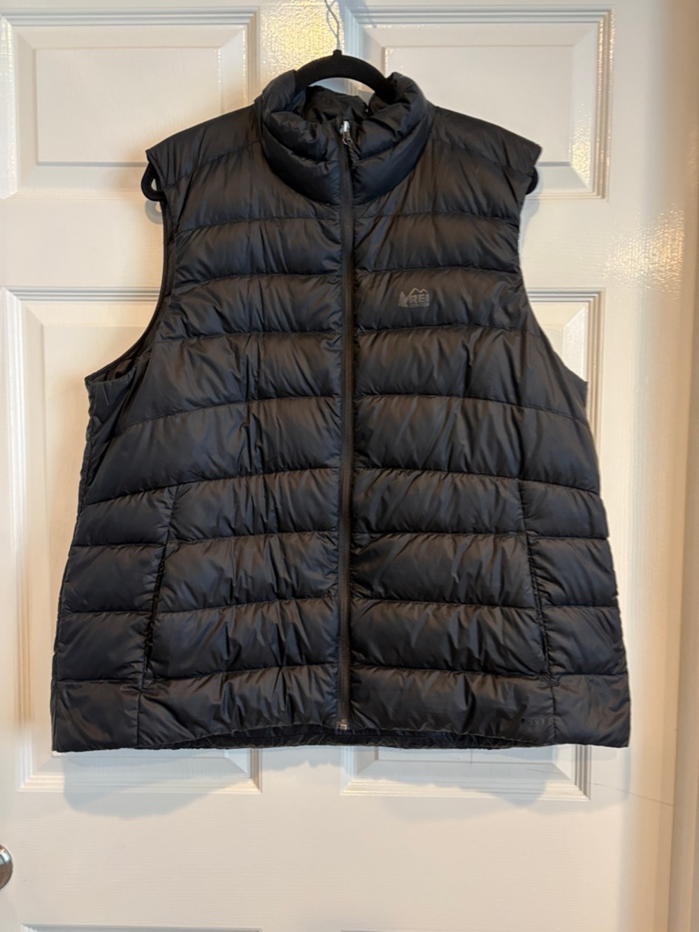 REI Black Quilted Down-Style Vest